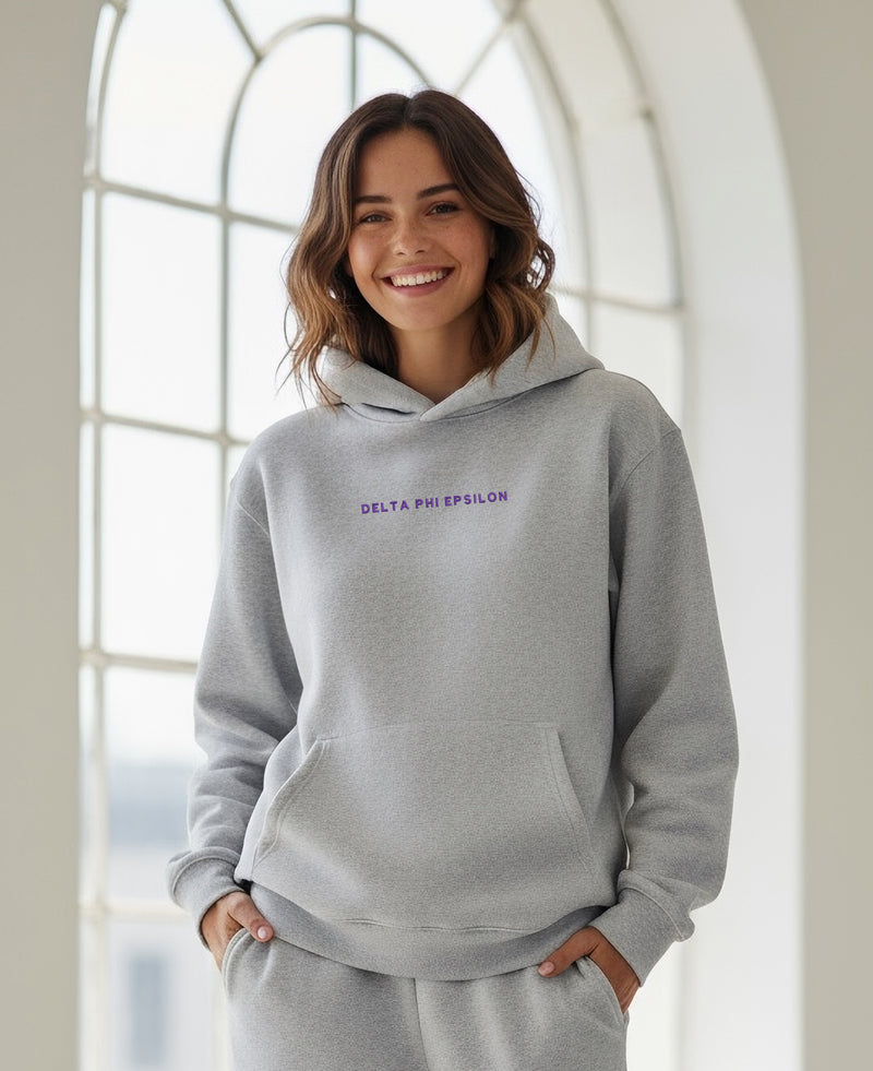 Delta Phi Epsilon Fave Fit Hoodie - Wordmark