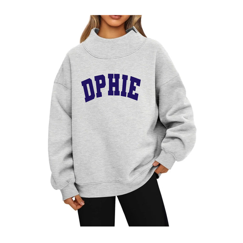Delta Phi Epsilon Mock Neck Sweatshirt - DPHIE