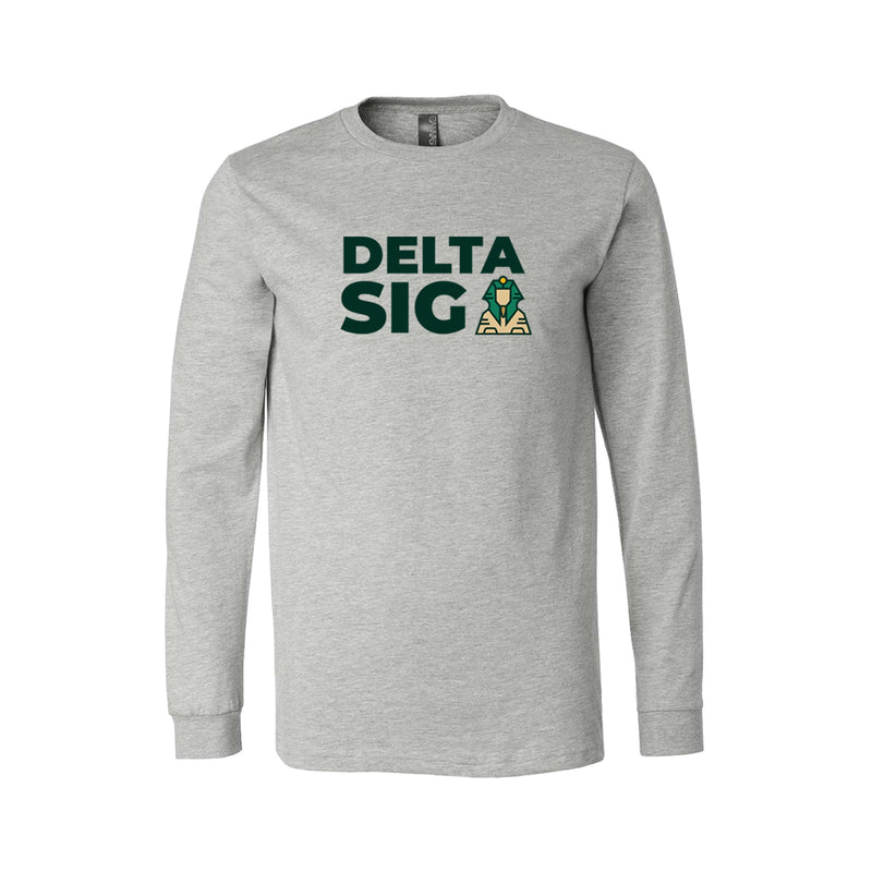Delta Sigma Phi Long Sleeve Tee - Delta Sig Siggy Logo