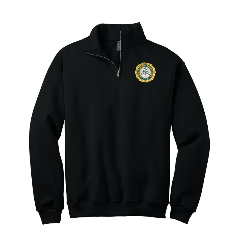 Delta Sigma Phi Quarter Zip Pullover Sweatshirt - Seal