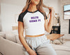 Delta Sigma Pi Short Sleeve Crop Raglan