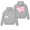Delta Zeta Boxy Heart Pullover Hoodie