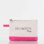 Delta Zeta Canvas Cosmetic Bag - Logo