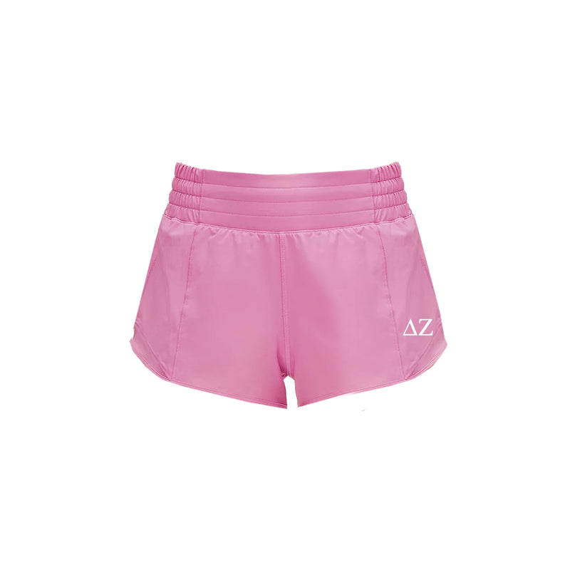 LIMITED EDITION Delta Zeta lululemon Hotty Hot High-Rise Lined Short 2.5" - Pink Frosting