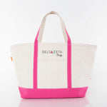 Delta Zeta Large Canvas Tote Bag - Logo