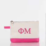 Phi Mu Canvas Cosmetic Bag