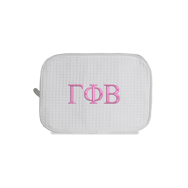 Gamma Phi Beta Waffle Weave Cosmetic Bag