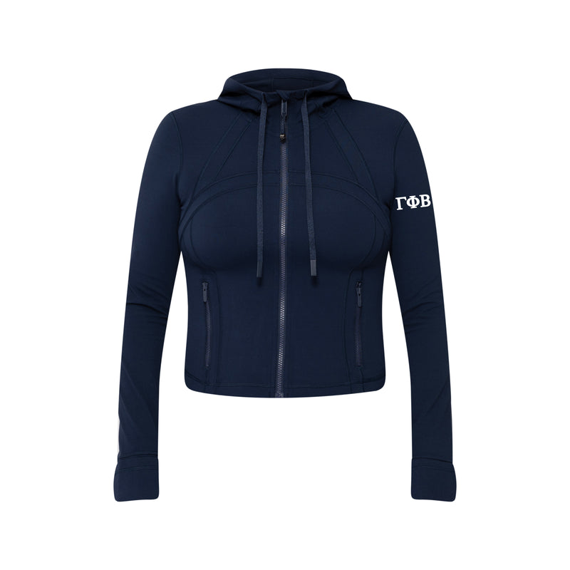 Gamma Phi Beta lululemon Define Cropped Hooded Jacket Nulu - NAVY