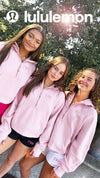 LIMITED EDITION Gamma Phi Beta lululemon Scuba Oversized Half-Zip Hoodie - Pink Haze