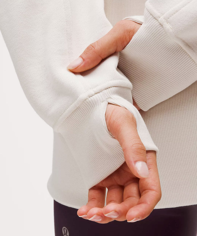 LIMITED EDITION lululemon Scuba Oversized Half-Zip Hoodie - Light Ivory / Gold