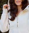 LIMITED EDITION Alpha Gamma Delta lululemon Scuba Oversized Half-Zip Hoodie - Ivory & Gold