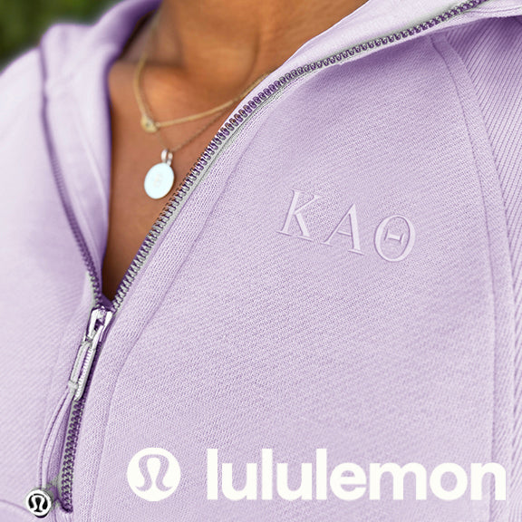 LIMITED EDITION Alpha Delta Pi lululemon Scuba Oversized Half-Zip Hoodie - Lavender Frost