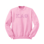 Kappa alpha Theta Outline Monochromatic Crewneck
