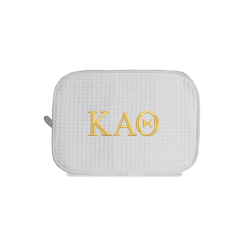 Kappa Alpha Theta Waffle Weave Cosmetic Bag