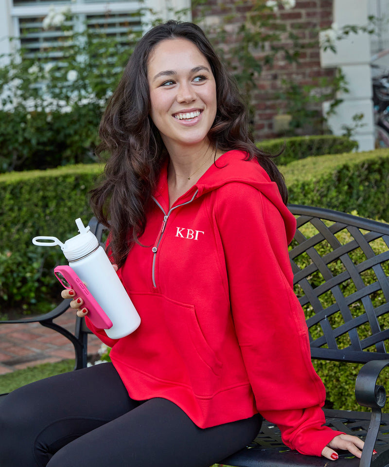 LIMITED EDITION Kappa Beta Gamma lululemon Scuba Oversized Half-Zip Hoodie - True Red