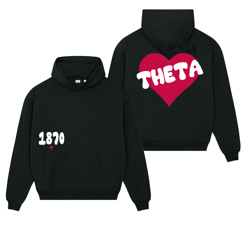Kappa Alpha Theta Boxy Heart Pullover Hoodie