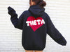 Kappa Alpha Theta Boxy Heart Pullover Hoodie