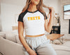 Kappa Alpha Theta Short Sleeve Crop Raglan