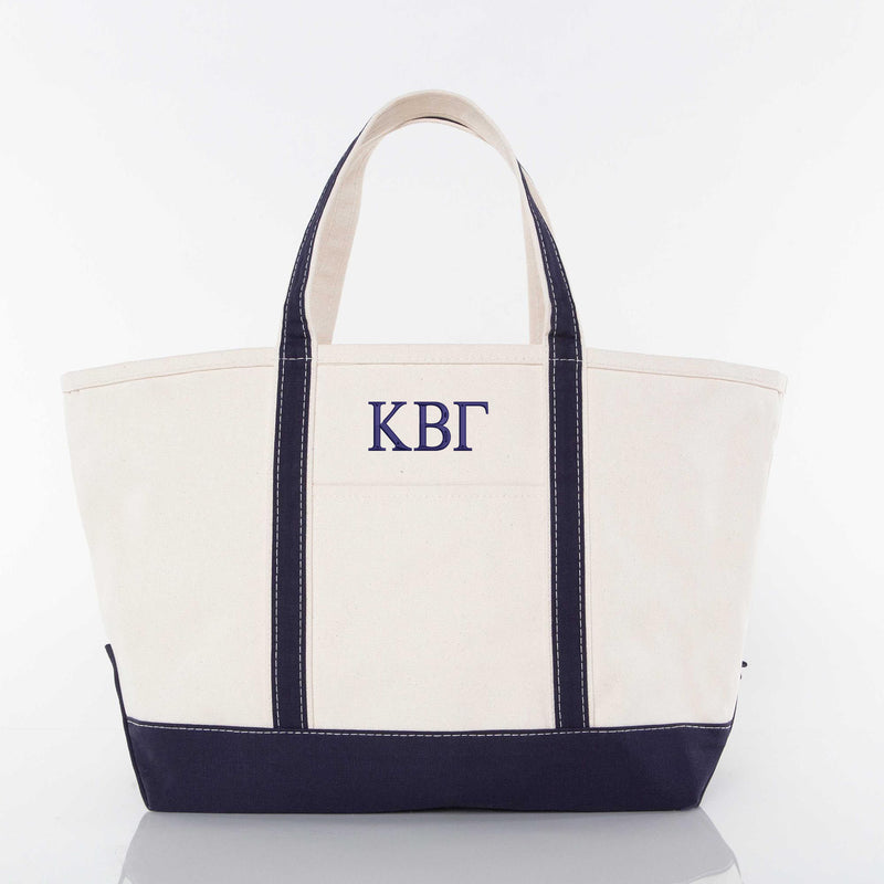 Kappa Beta Gamma Large Canvas Tote Bag