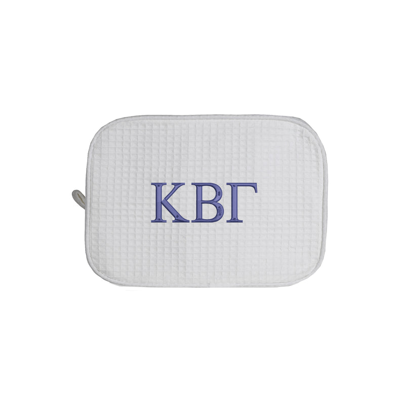 Kappa Beta Gamma Waffle Weave Cosmetic Bag