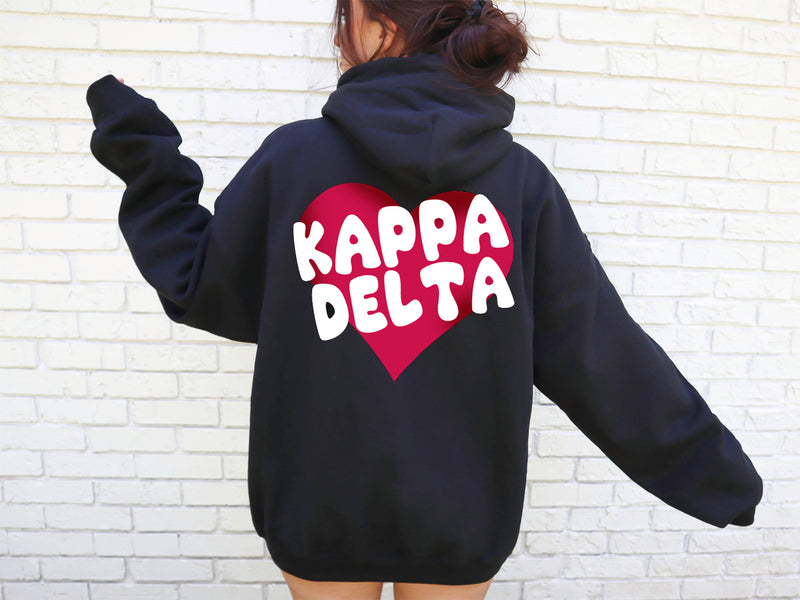 Kappa Delta Boxy Heart Pullover Hoodie