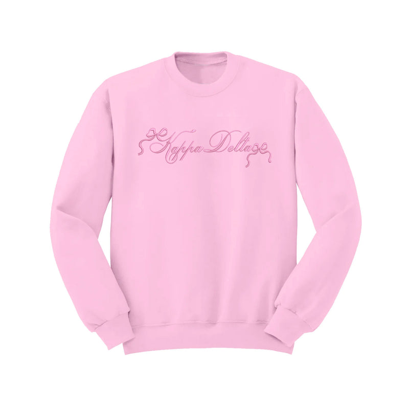 Kappa Delta Ribbons & Bows Embroidered Crewneck