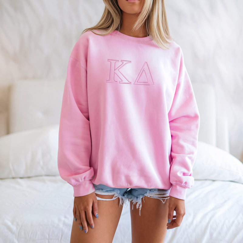 Kappa Delta Outline Monochromatic Crewneck