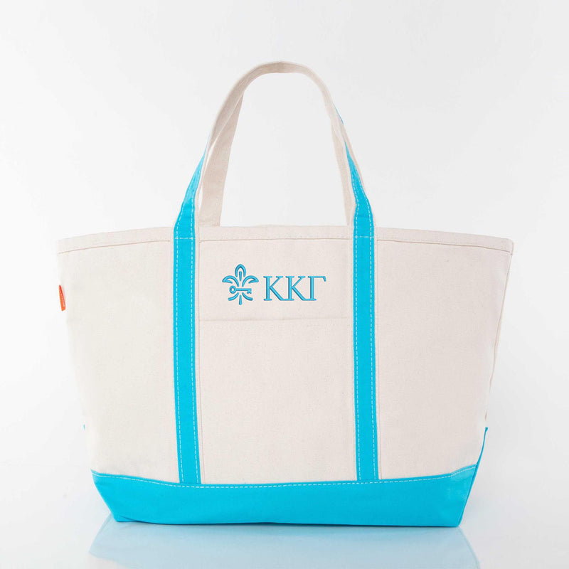 Kappa Kappa Gamma Large Canvas Tote Bag - Fleur