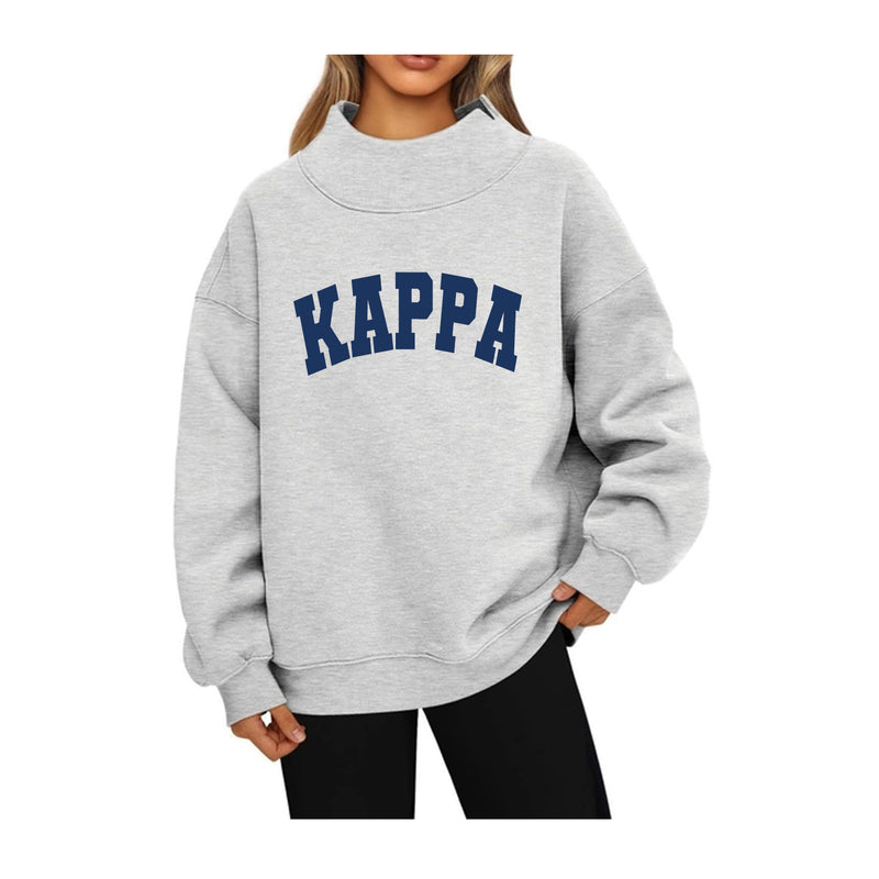 Kappa Kappa Gamma Mock Neck Sweatshirt - KAPPA