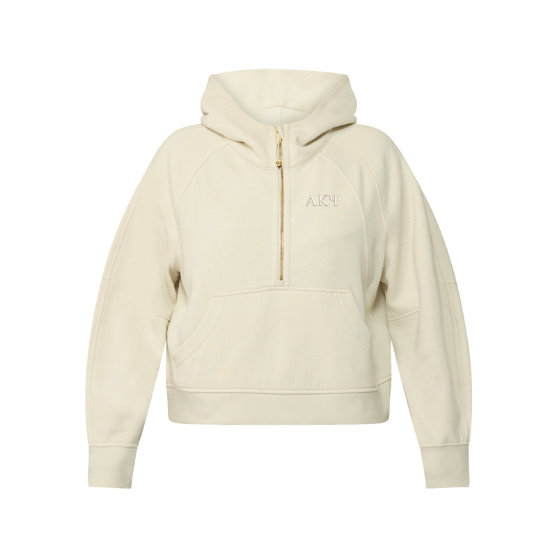 LIMITED EDITION Alpha Kappa Psi lululemon Scuba Oversized Half-Zip Hoodie - Ivory & Gold