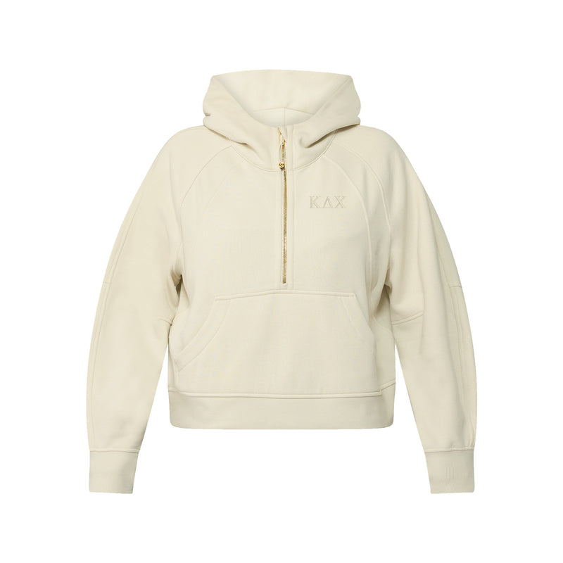 LIMITED EDITION Kappa Delta Chi lululemon Scuba Oversized Half-Zip Hoodie - Ivory & Gold
