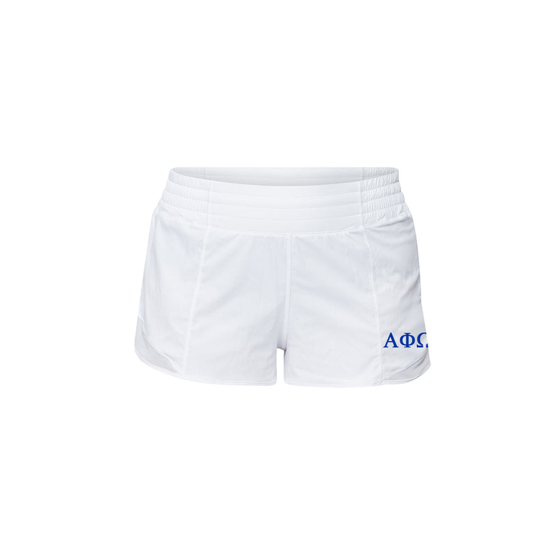 Alpha Phi Omega lululemon Hotty Hot High-Rise Lined Short 2.5" - White