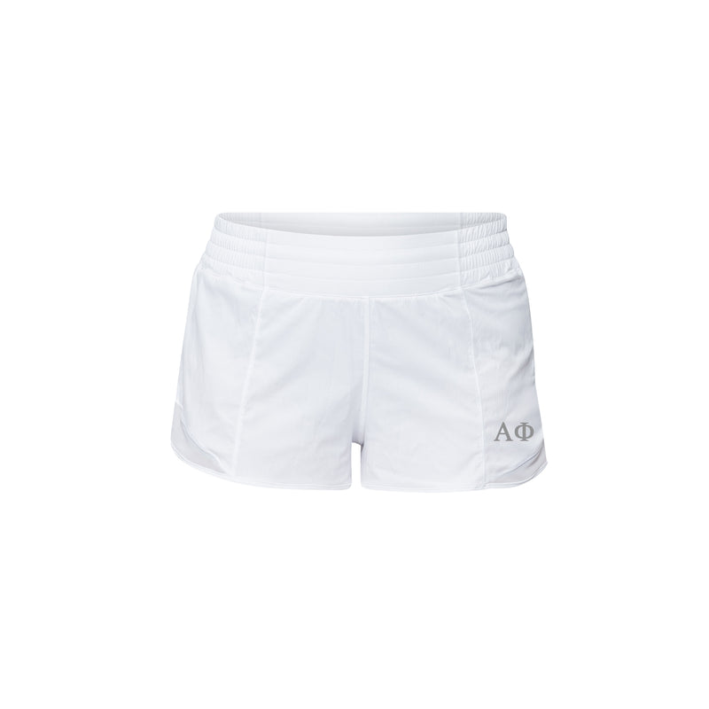 Alpha Phi lululemon Hotty Hot High-Rise Lined Short 2.5" - White