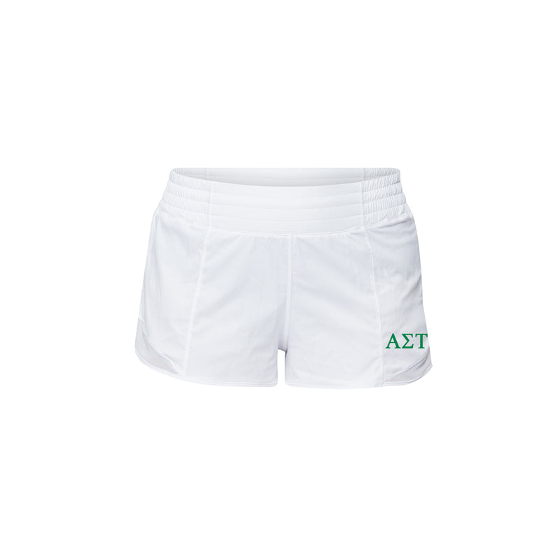 Alpha Sigma Tau lululemon Hotty Hot High-Rise Lined Short 2.5" - White