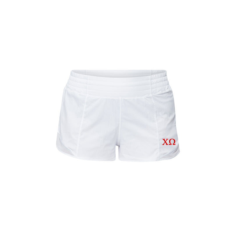 Chi Omega lululemon Hotty Hot High-Rise Lined Short 2.5" - White