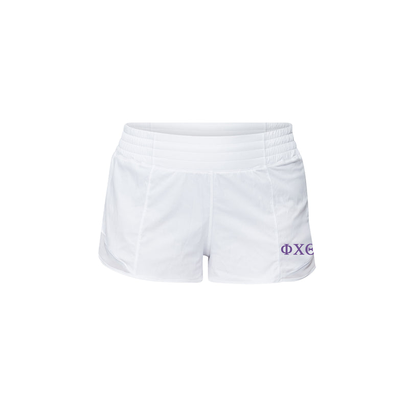 Phi Chi Theta lululemon Hotty Hot High-Rise Lined Short 2.5" - White