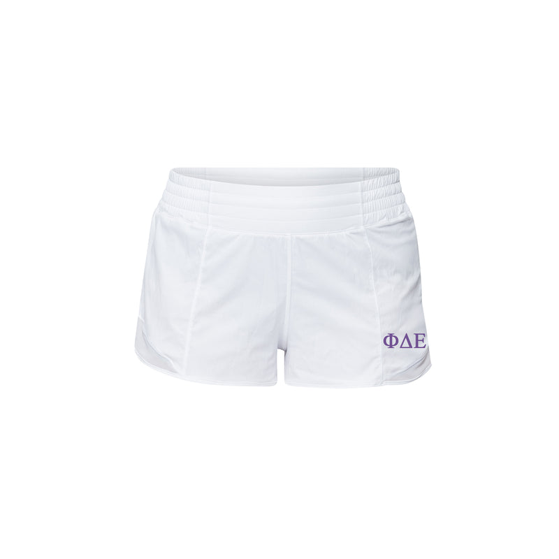 Phi Delta Epsilon lululemon Hotty Hot High-Rise Lined Short 2.5" - White
