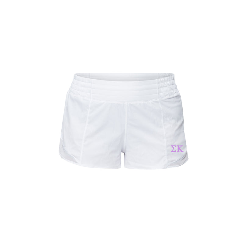 Sigma Kappa lululemon Hotty Hot High-Rise Lined Short 2.5" - White