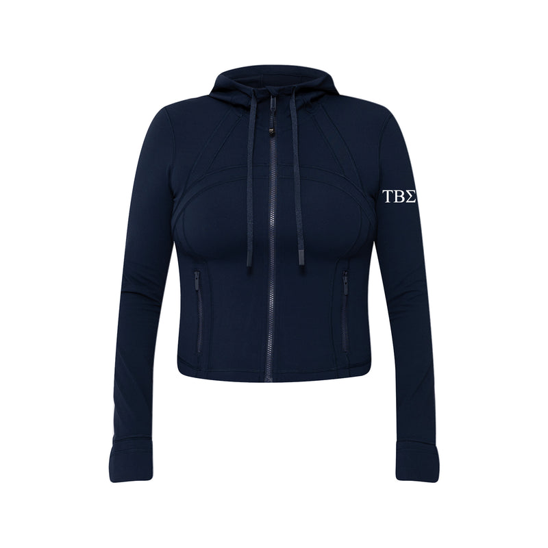 Tau Beta Sigma lululemon Define Cropped Hooded Jacket Nulu - NAVY