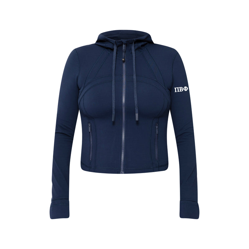 Pi Beta Phi lululemon Define Cropped Hooded Jacket Nulu - NAVY