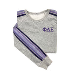 Phi Delta Epsilon 5 Stripe Crewneck Sweatshirt