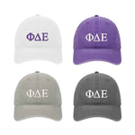 Phi Delta Epsilon Beach Washed Hat - Letters
