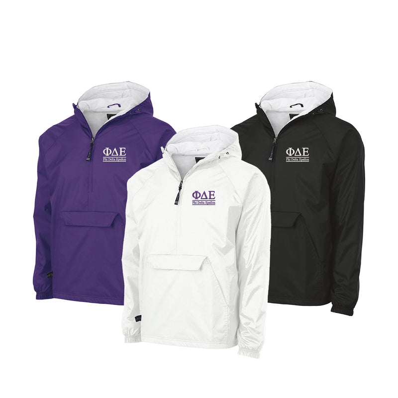 Phi Delta Epsilon Flannel Lined Windbreaker - 2 Line Design