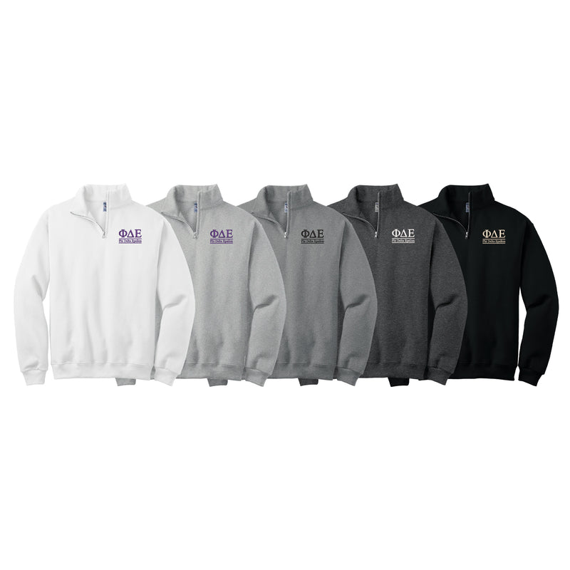 Phi Delta Epsilon Qzip Sweatshirt - 2 Line Design