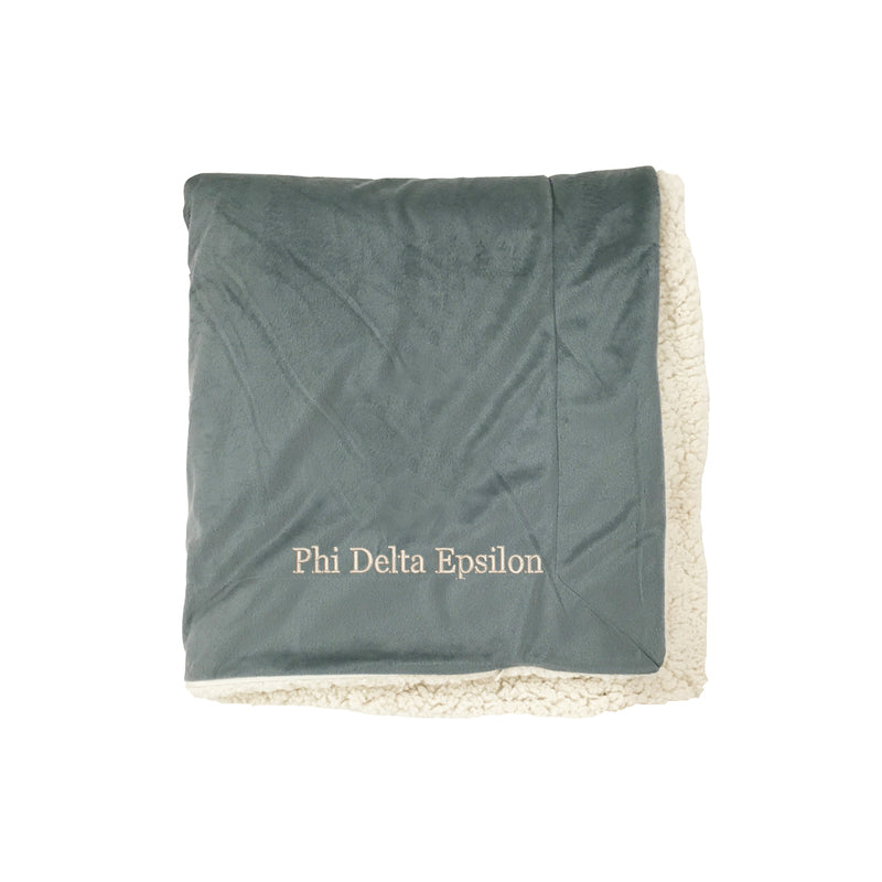 Phi Delta Epsilon Sherpa Lined Blanket