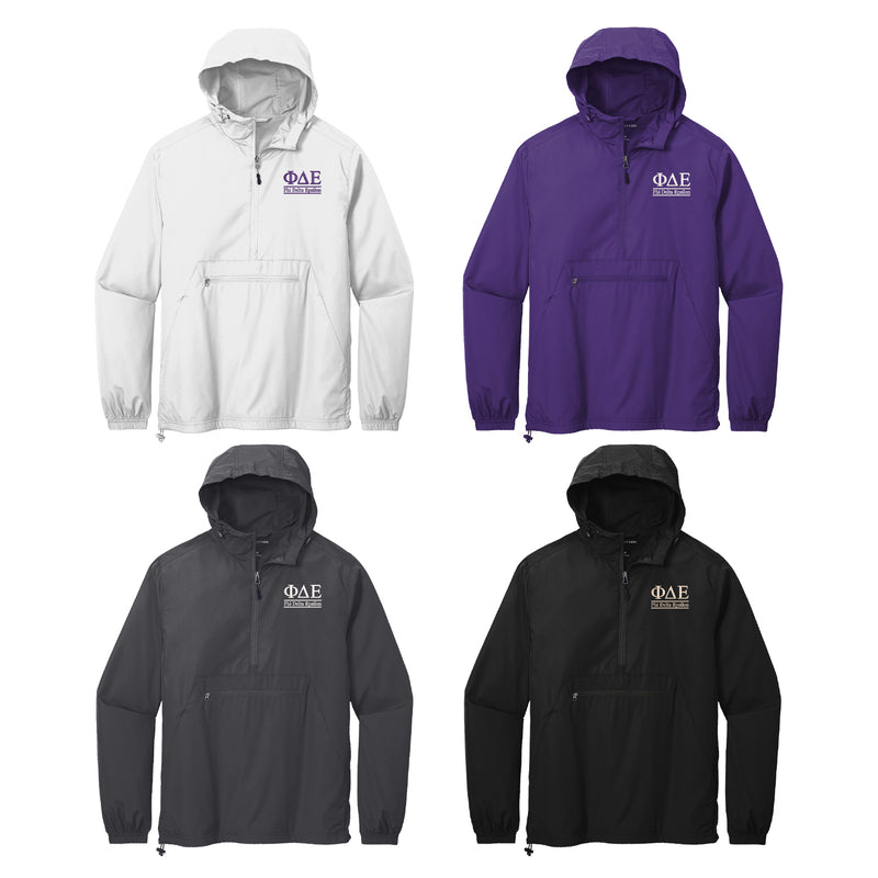 Phi Delta Epsilon Lightweight Windbreaker - 2 Line Design