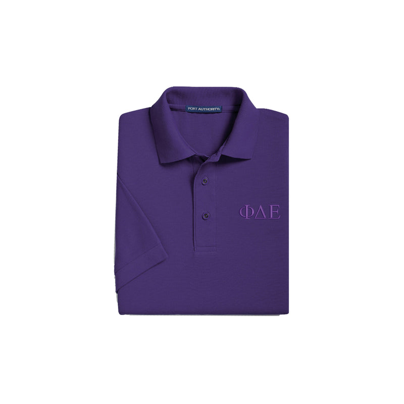Phi Delta Epsilon Cotton Pique Polo - Monochromatic
