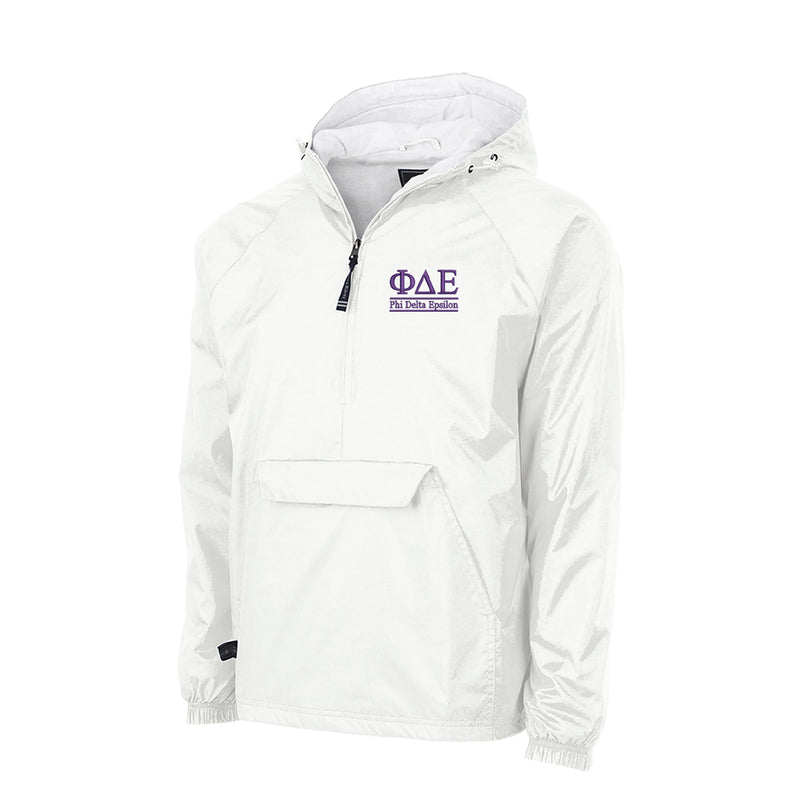 Phi Delta Epsilon Flannel Lined Windbreaker - 2 Line Design