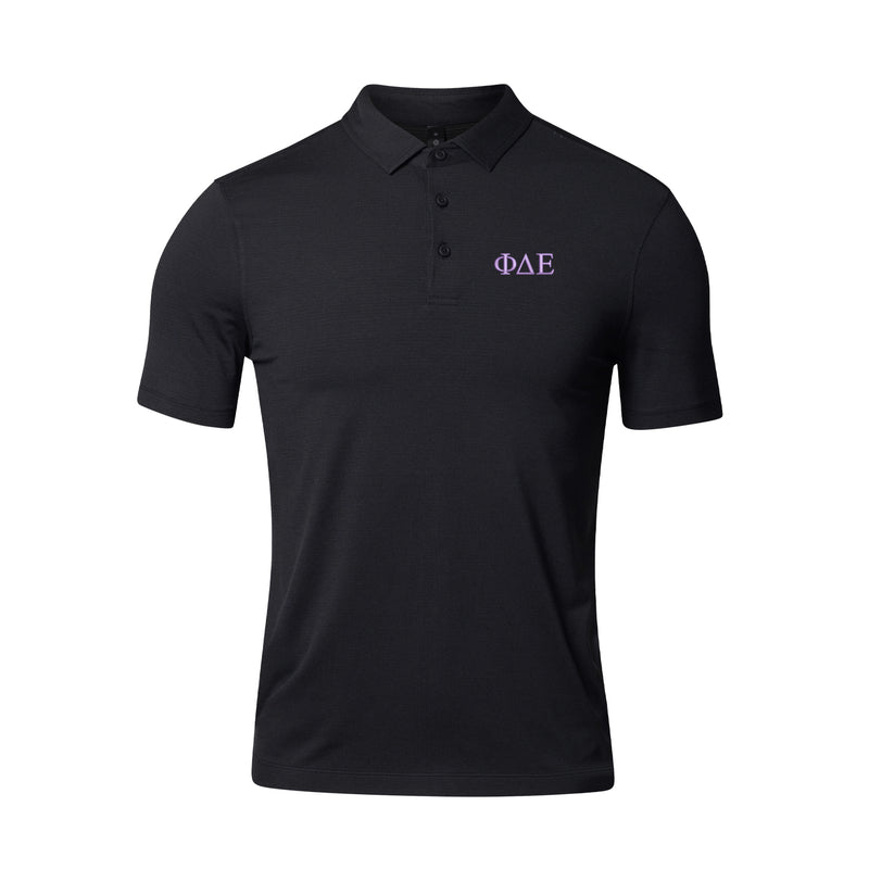 Phi Delta Epsilon lululemon Evolution Short-Sleeve Polo - Black