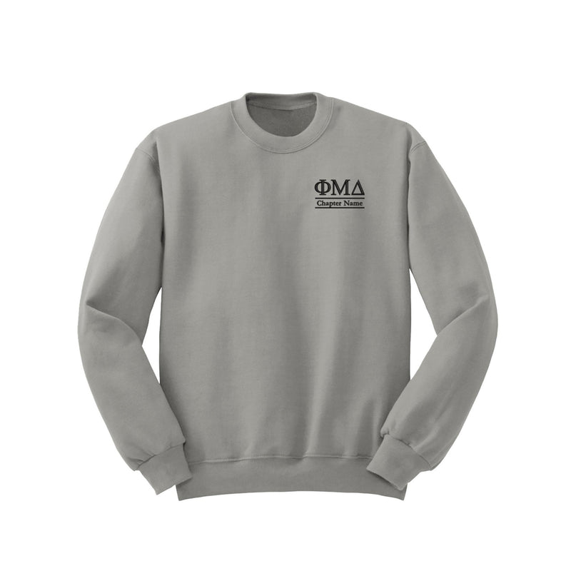 Phi Mu Delta Embroidered Crewneck - Chapter Name